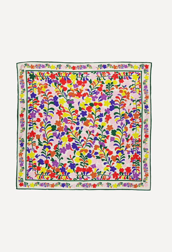 Silk Scarf Silk Scarf One Size Flores Multi Silk Scarf Flores Multi Silk Scarf