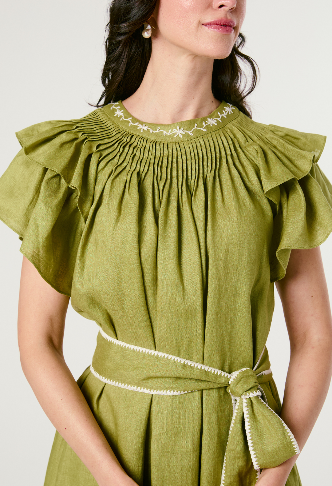 Aranza Verde Midi Dress