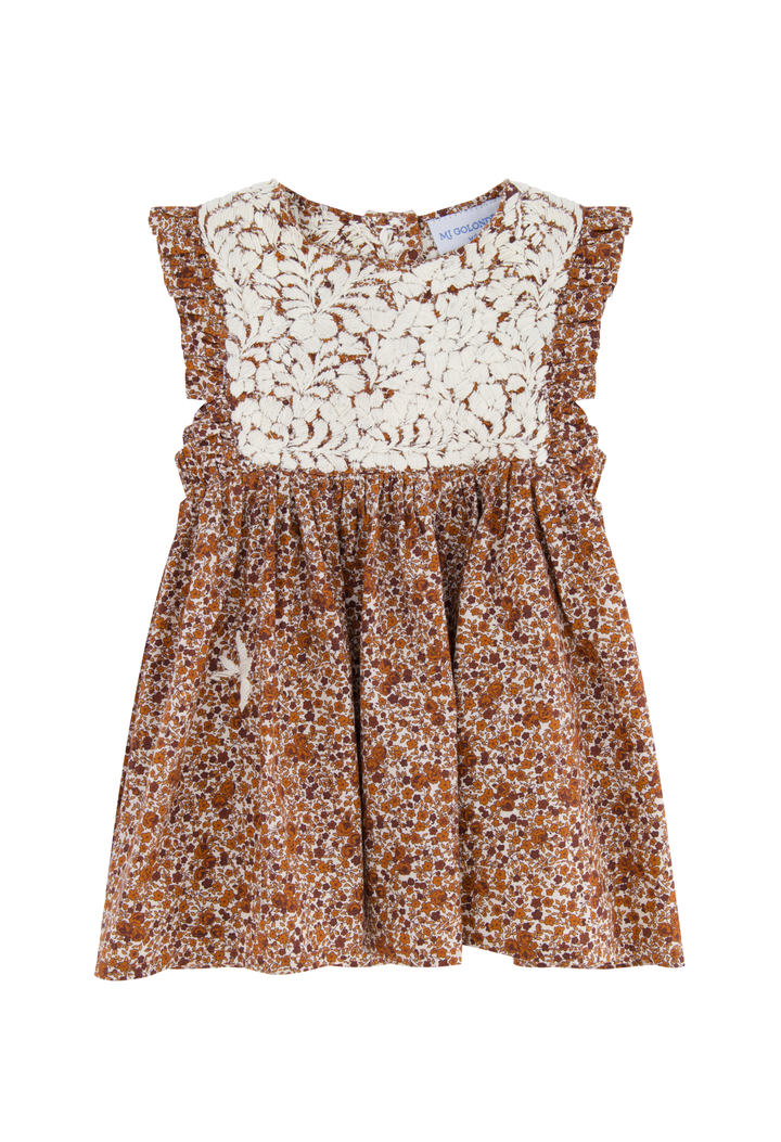 Ines Floral Naranja Girl's Dress