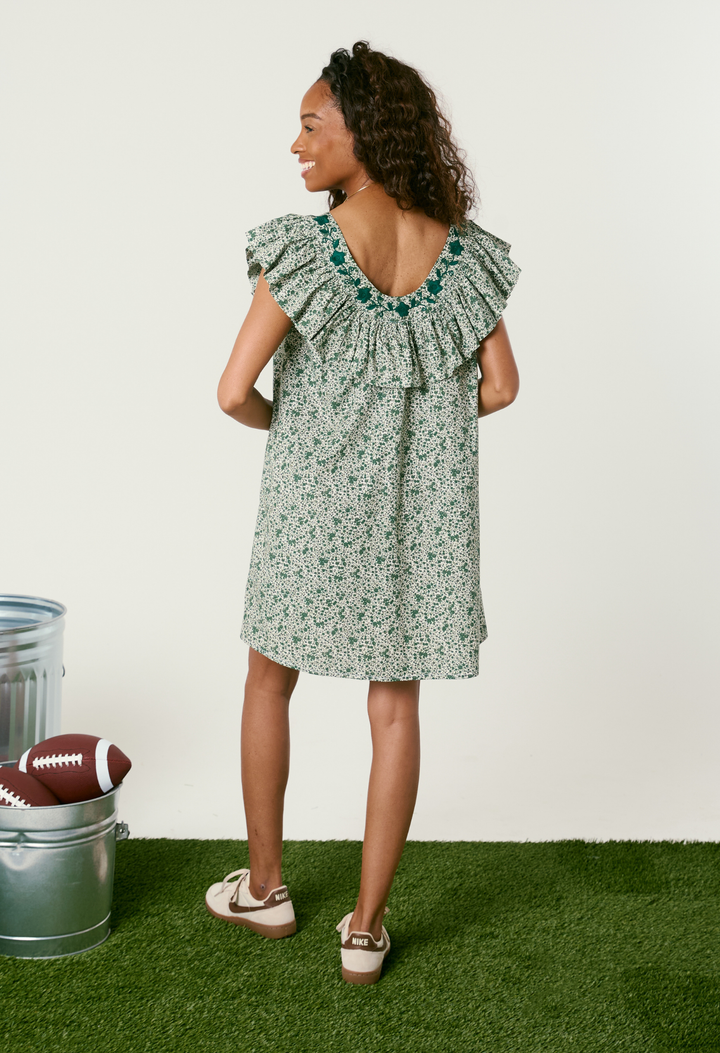 Andrea Flores Verdes Short Dress