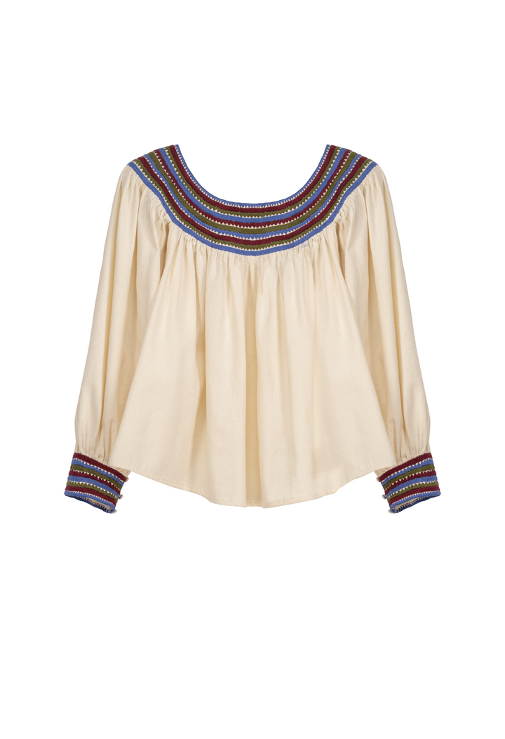 Sara Blanca y Azul Blouse