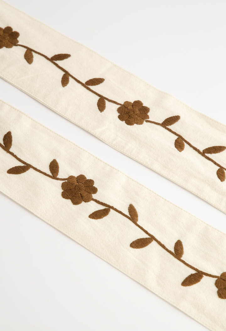 Francisca Long Dress Dress Francisca Ivory and Brown Long Dress Francisca Ivory and Brown Long Dress