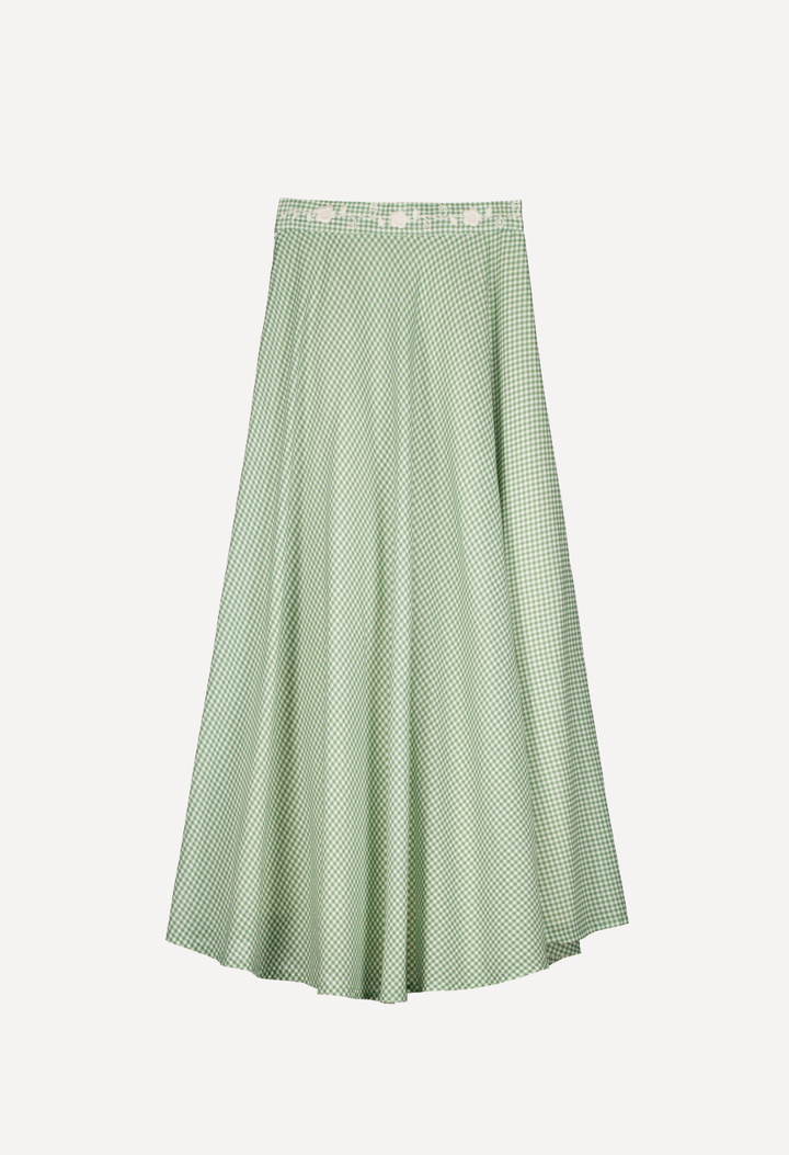 Lupita Falda Skirt Lupita Verde Gingham Skirt Lupita Verde Gingham Skirt | Mi Golondrina
