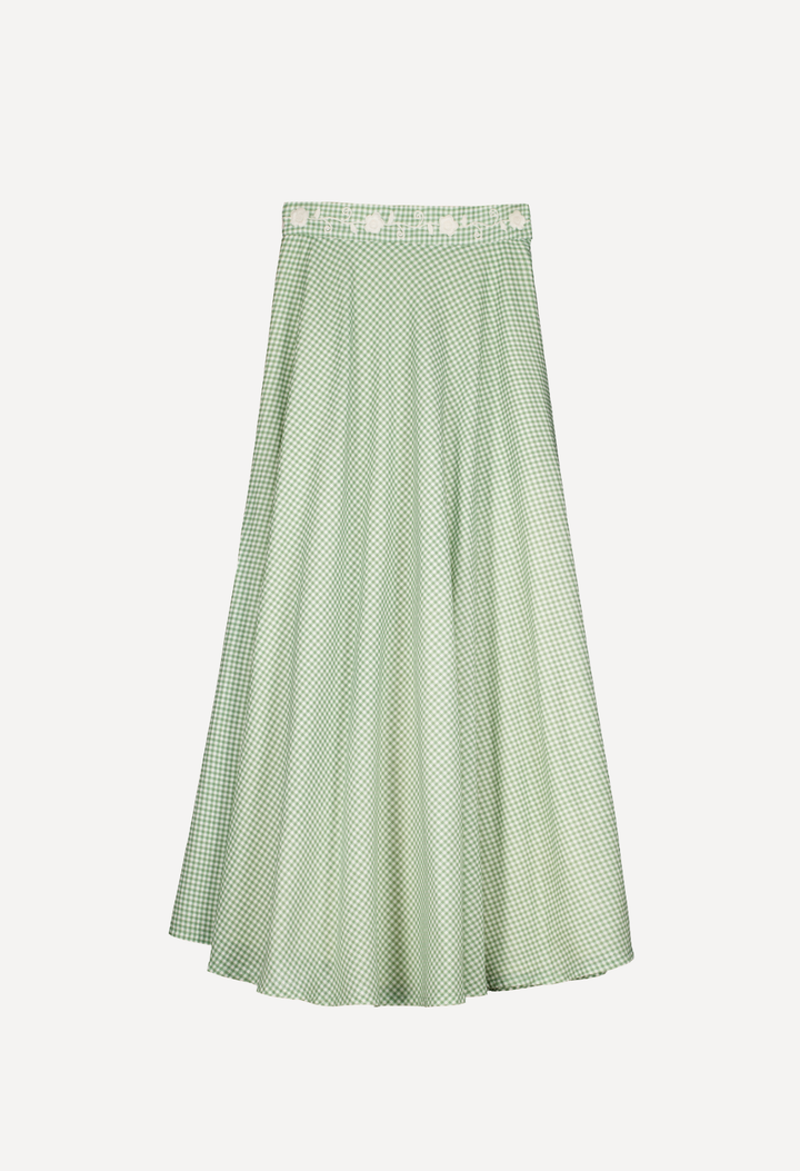 Lupita Falda Skirt Lupita Verde Gingham Skirt Lupita Verde Gingham Skirt | Mi Golondrina