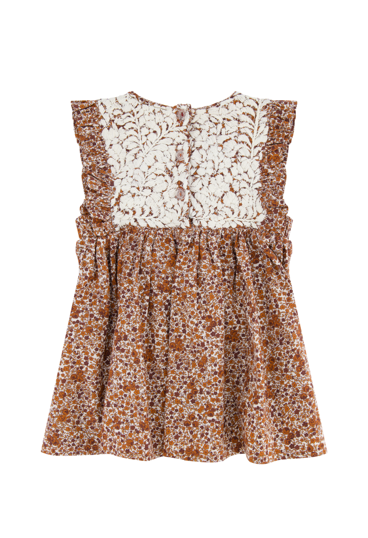 Ines Floral Naranja Girl's Dress