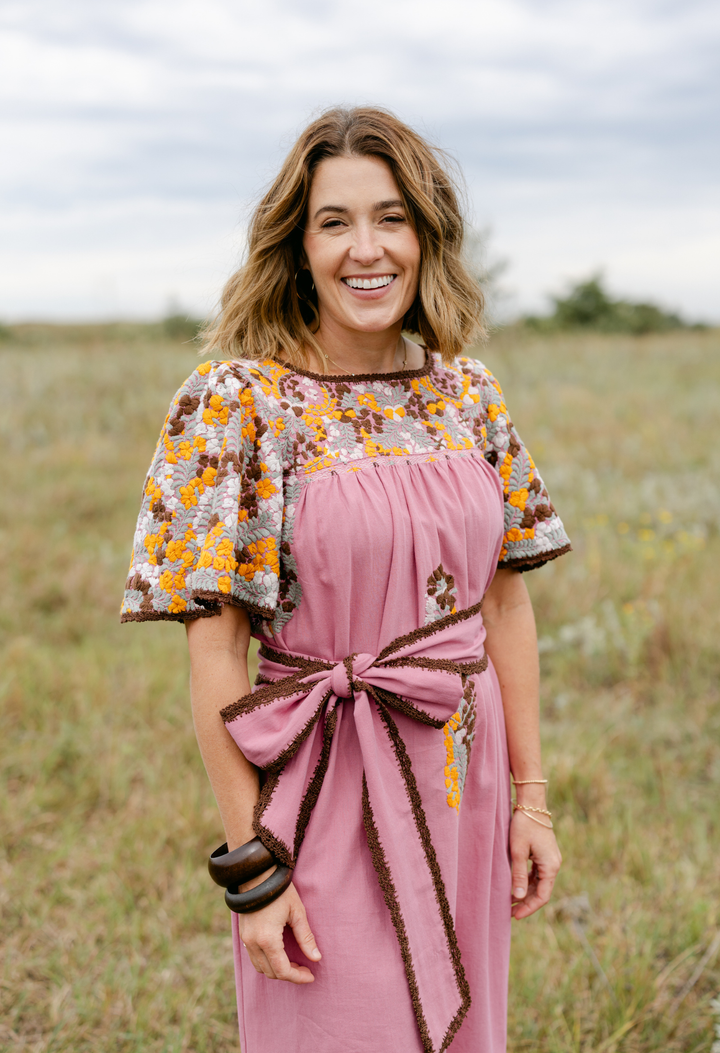 Julieta Rosa Claro Midi Dress