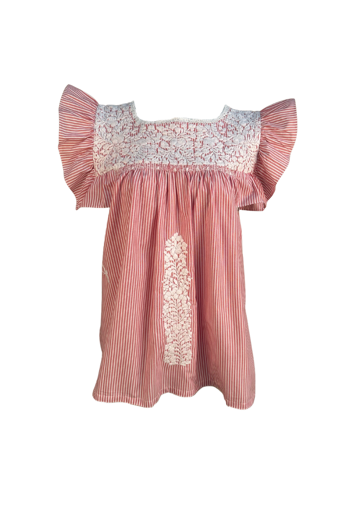 Soledad Red Striped Blouse