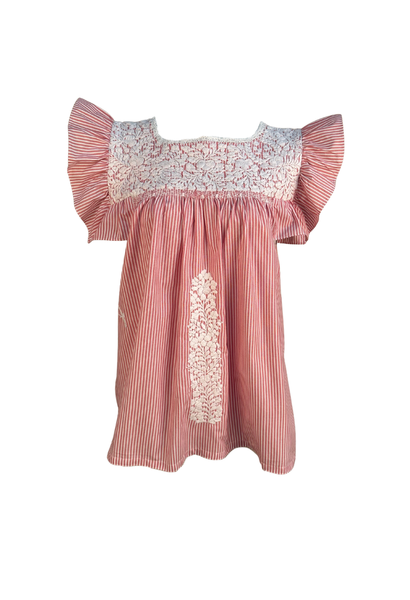 Soledad Red Striped Blouse