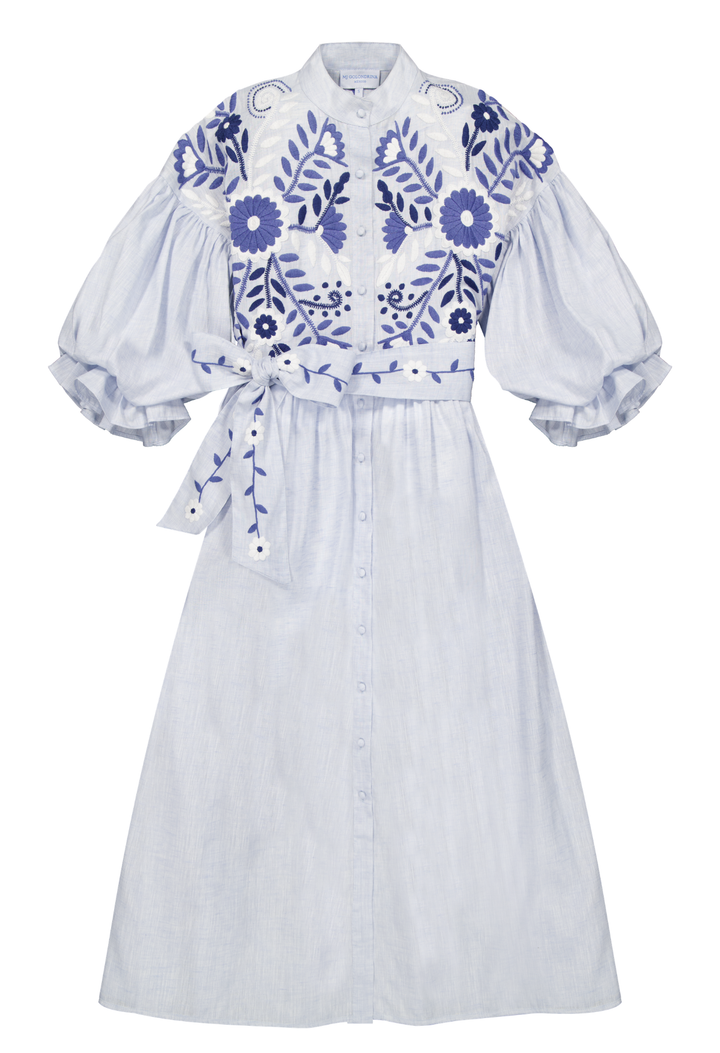 Francisca Long Dress Dress Francisca Multi Blue Long Dress Francisca Multi Blue Long Dress