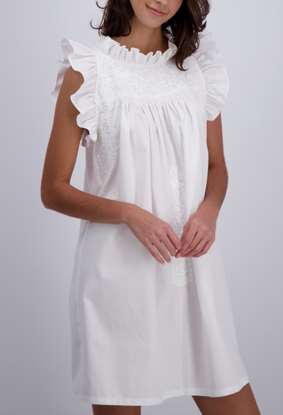 Olivia Short Dress Dress Olivia Blanca Nieve Short Dress Olivia White Short Dress | Mi Golondrina