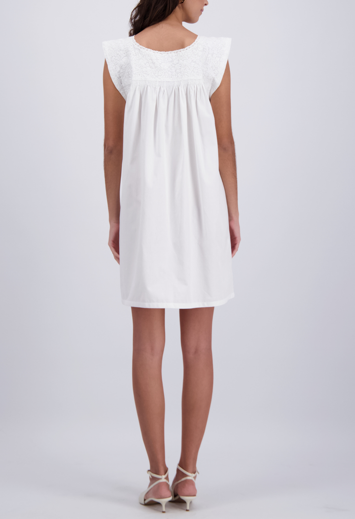 Flores Short Dress Dress Flores Classic White Short Dress Flores Classic White Short Dress | Mi Golondrina