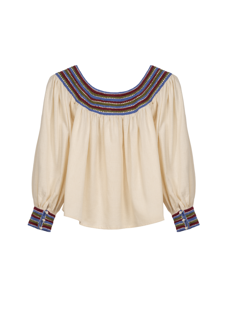 Sara Blanca y Azul Blouse