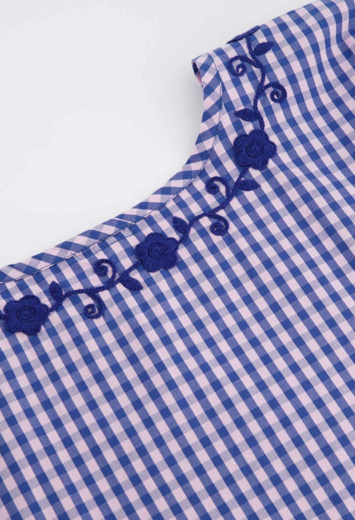 Montse Blouse Blouse Montse Azul Gingham Blouse Montse Azul Gingham Blouse | Mi Golondrina