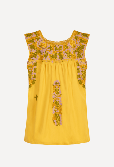 Flores Blouse Blouse Amarilla Otoñal Blouse Flores Blouse Amarilla Otoñal | Mi Golondrina