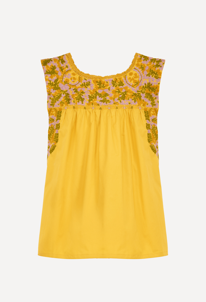 Flores Blouse Blouse Amarilla Otoñal Blouse Flores Blouse Amarilla Otoñal | Mi Golondrina