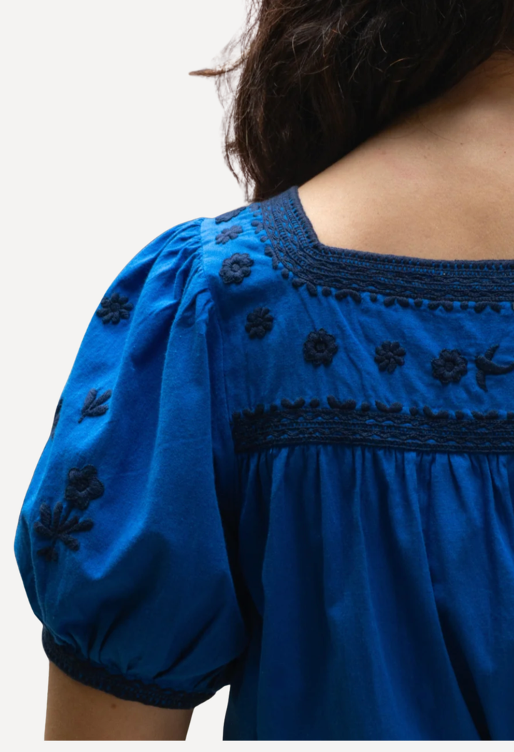 Maria Blouse Blouse Maria Azul Blouse Maria Verde Floral Blouse | Mi Golondrina