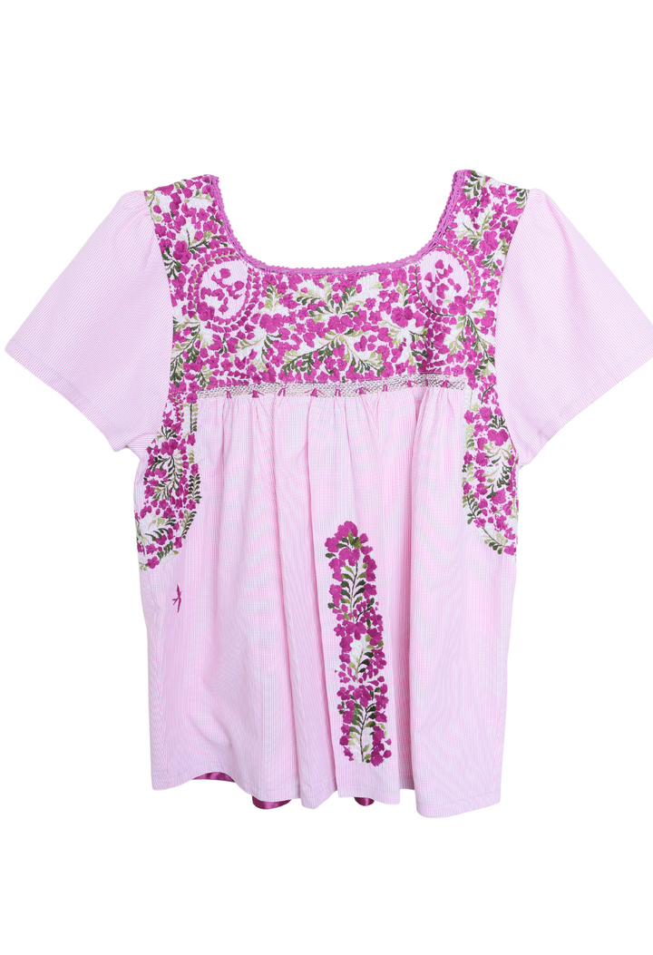 Liliana Gingham Rosa y Morado