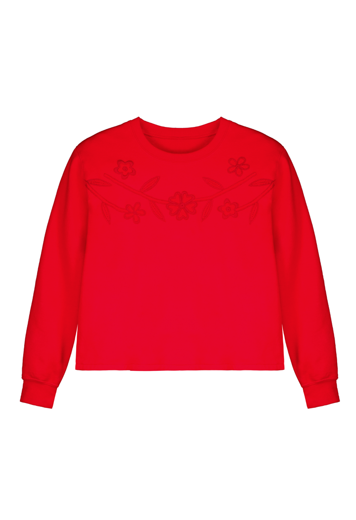 Red Tonal Sweatshirt