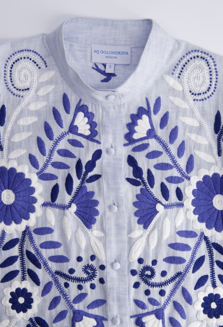 Francisca Long Dress Dress Francisca Multi Blue Long Dress Francisca Multi Blue Long Dress
