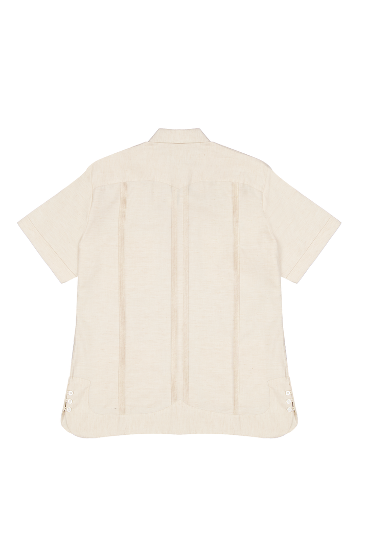 Classic Round Edge Guayabera Men's Guayabera Classic Men's Khaki Round Edge Guayabera Classic Men's Khaki Round Edge Guayabera