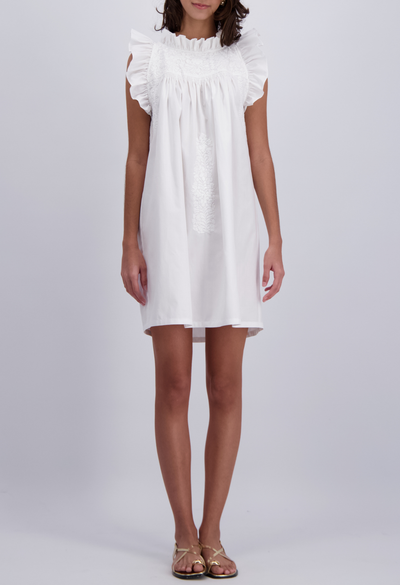 Olivia Short Dress Dress Olivia Blanca Nieve Short Dress Olivia White Short Dress | Mi Golondrina