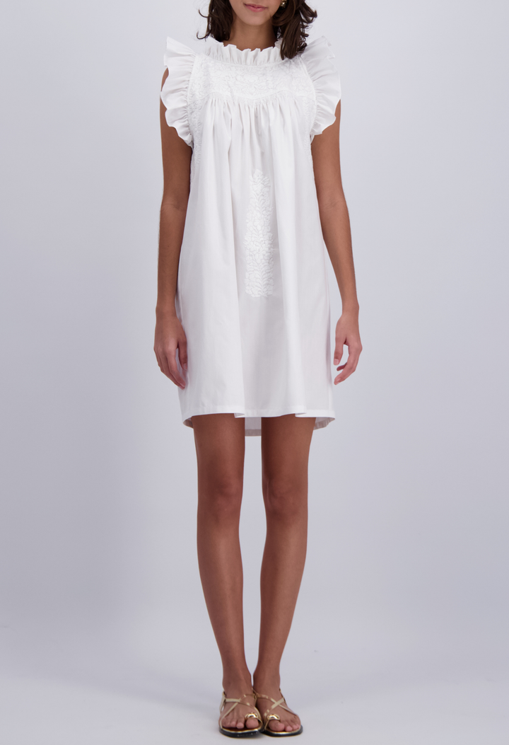 Olivia Short Dress Dress Olivia Blanca Nieve Short Dress Olivia White Short Dress | Mi Golondrina