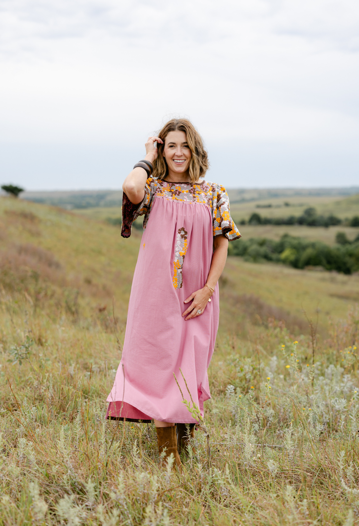 Julieta Rosa Claro Midi Dress