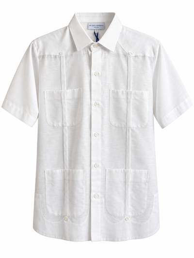 Classic Round Edge Guayabera Men's Guayabera Classic Men's White Round Edge Guayabera Classic Men's White Round Edge Guayabera