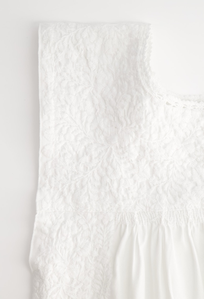 Flores Short Dress Dress Flores Classic White Short Dress Flores Classic White Short Dress | Mi Golondrina