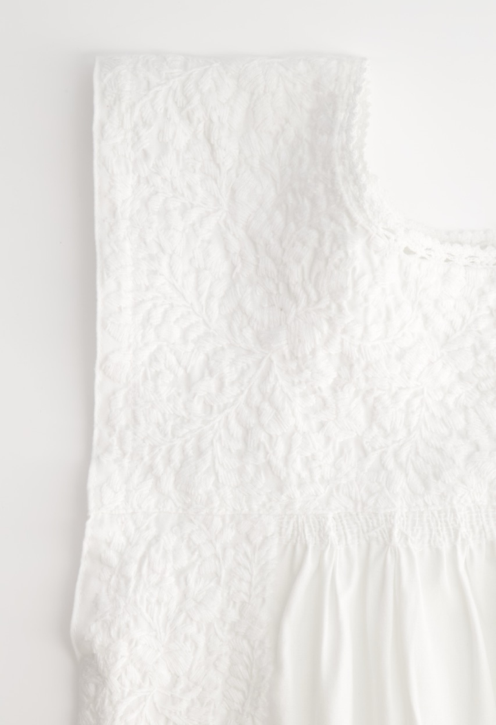 Flores Short Dress Dress Flores Classic White Short Dress Flores Classic White Short Dress | Mi Golondrina