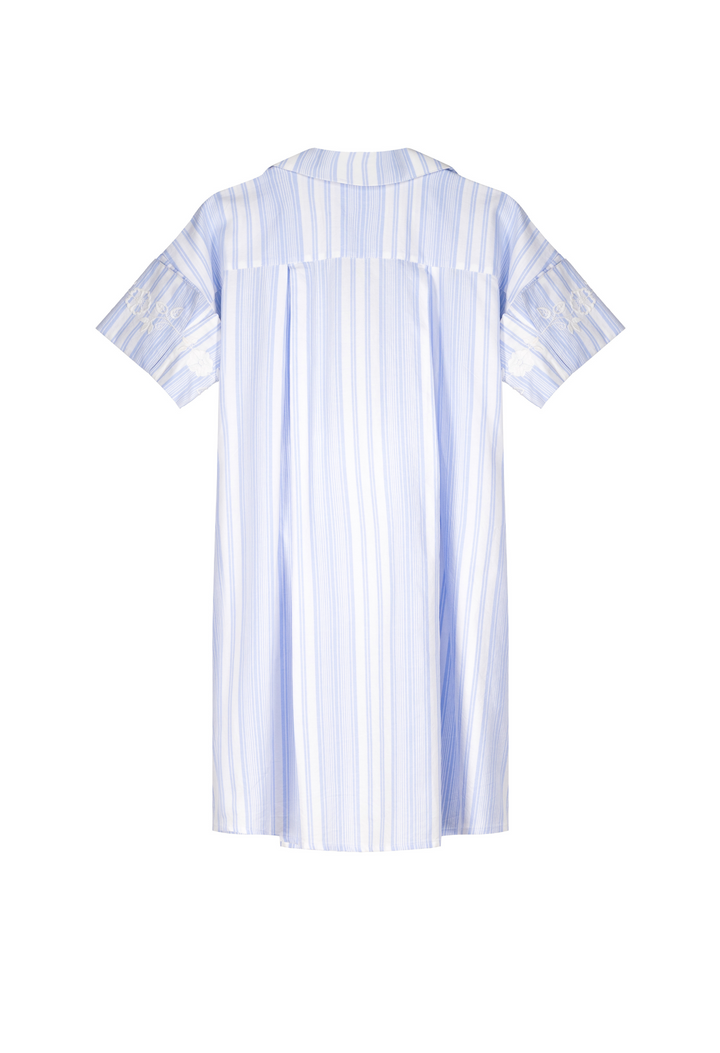 Emilia Short Dress Dress Emilia Rayaz Azules Short Dress Emilia Azul Marino Dress | Mi Golondrina