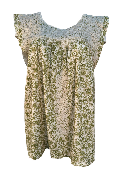 Verde Floral Blouse