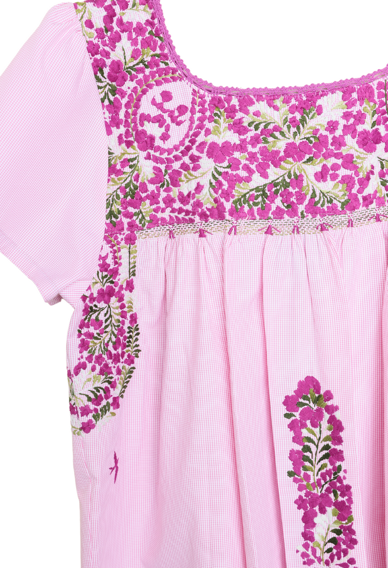Liliana Gingham Rosa y Morado
