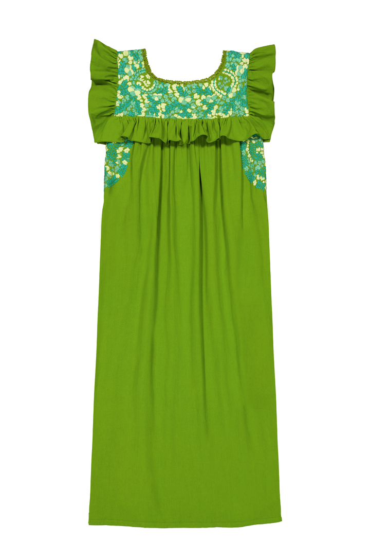 Soledad Midi Dress Dress Soledad Lime and Jade Midi Dress Soledad Lime and Jade Midi Dress