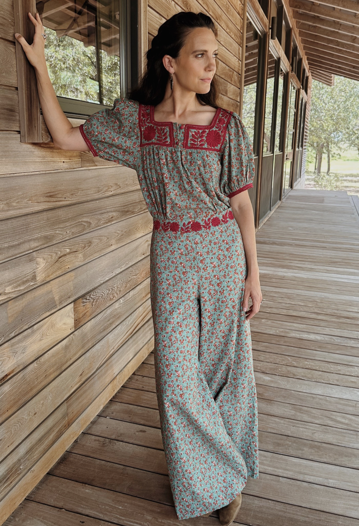 Clara Verde Floral Pant