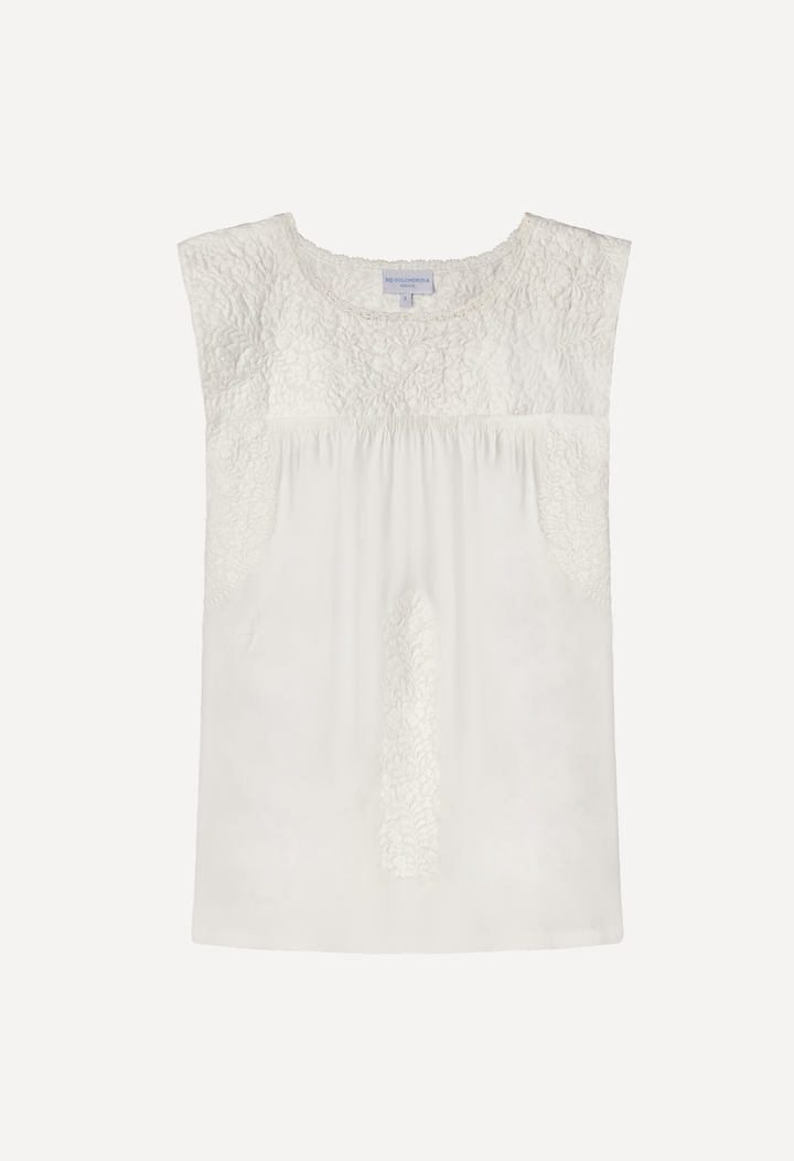 Flores Blouse Blouse Flores Classic White Blouse Flores Classic White Blouse | Mi Golondrina