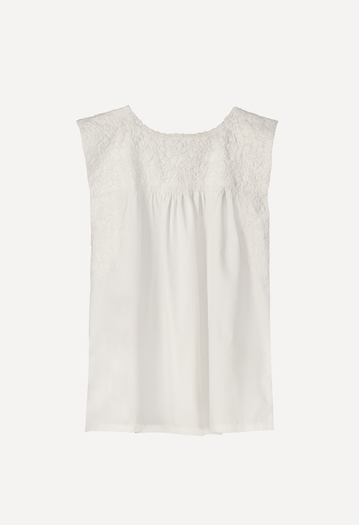 Flores Blouse Blouse Flores Classic White Blouse Flores Classic White Blouse | Mi Golondrina