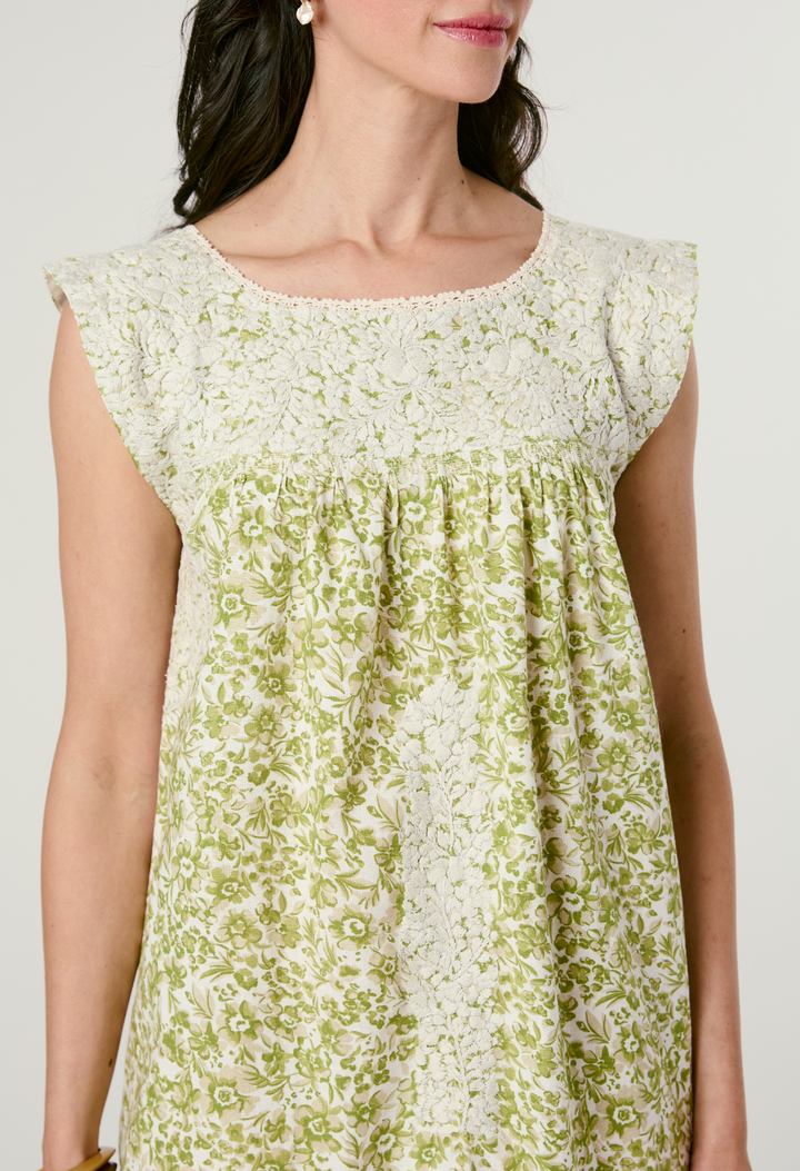 Verde Floral Short Dress