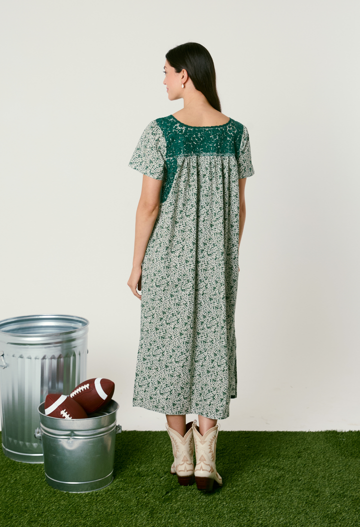 Liliana Floral Verde Midi Dress
