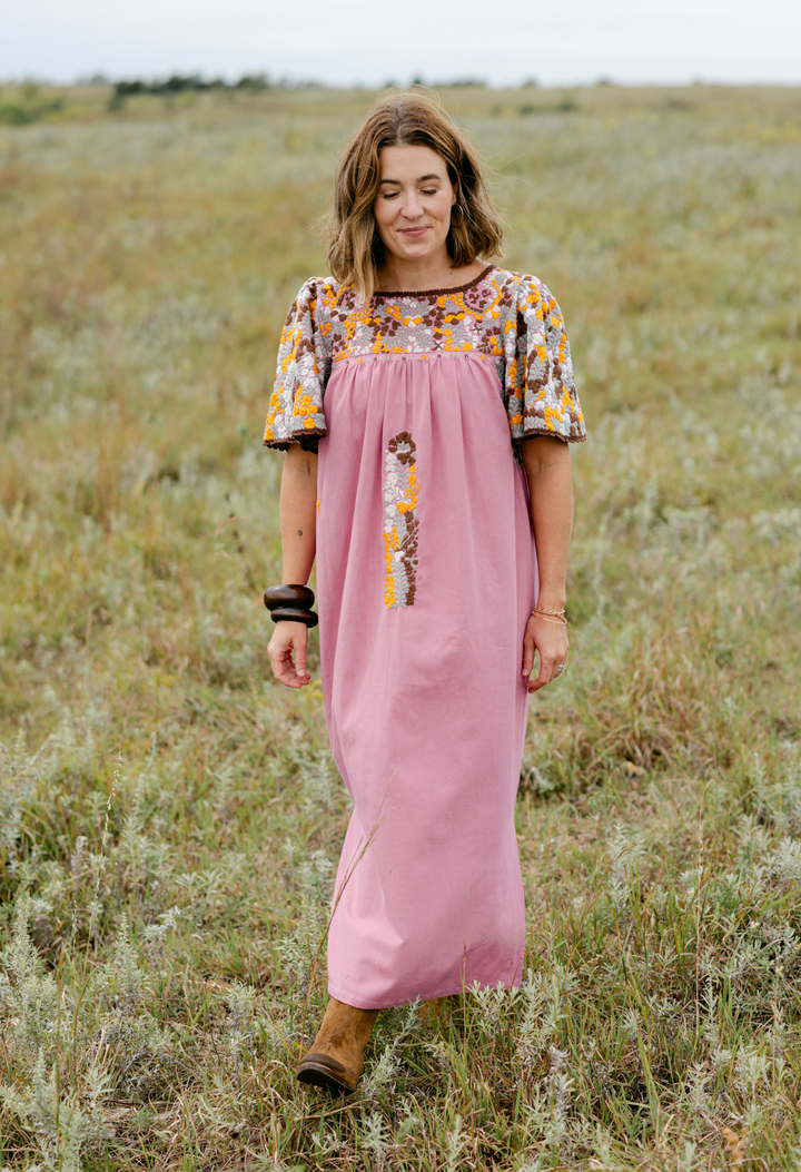 Julieta Rosa Claro Midi Dress