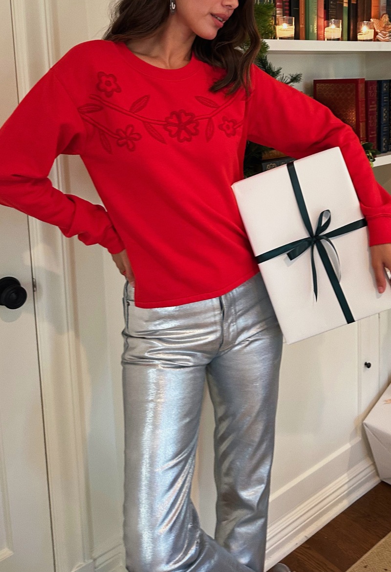 Red Tonal Sweatshirt