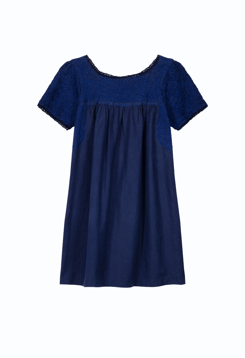 Liliana Azul Marino Short Dress