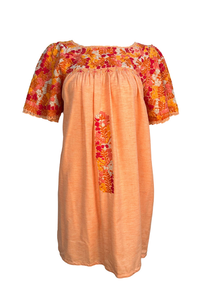 Julieta Naranja Claro Short Dress