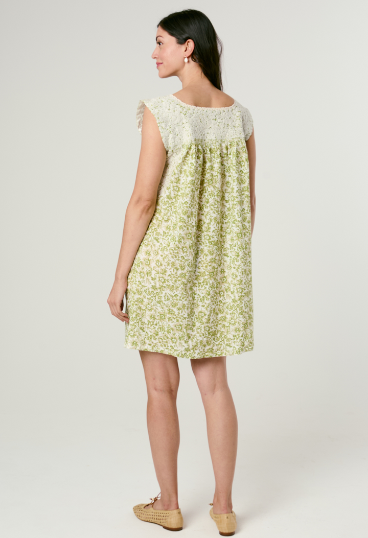 Verde Floral Short Dress