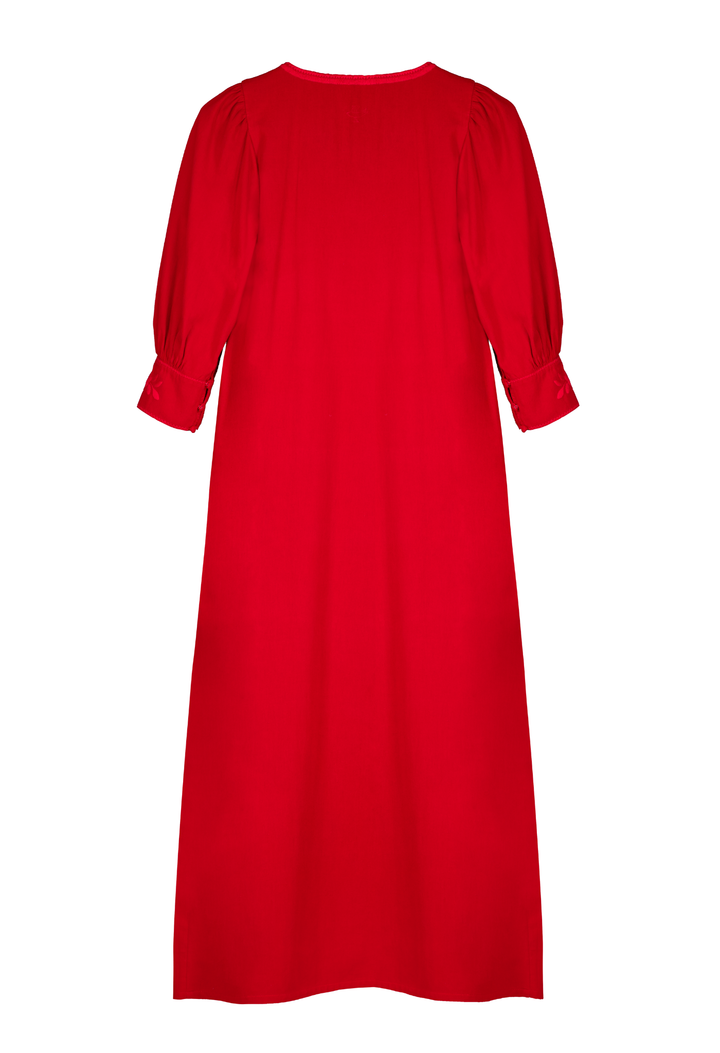 Adela Red Midi Dress