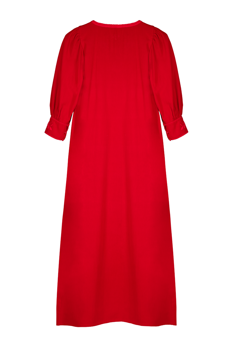 Adela Red Midi Dress