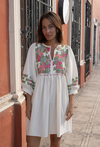 Violeta Short Dress Dress Violeta Cream Primavera Short Dress Violeta Cream Primavera Short Dress