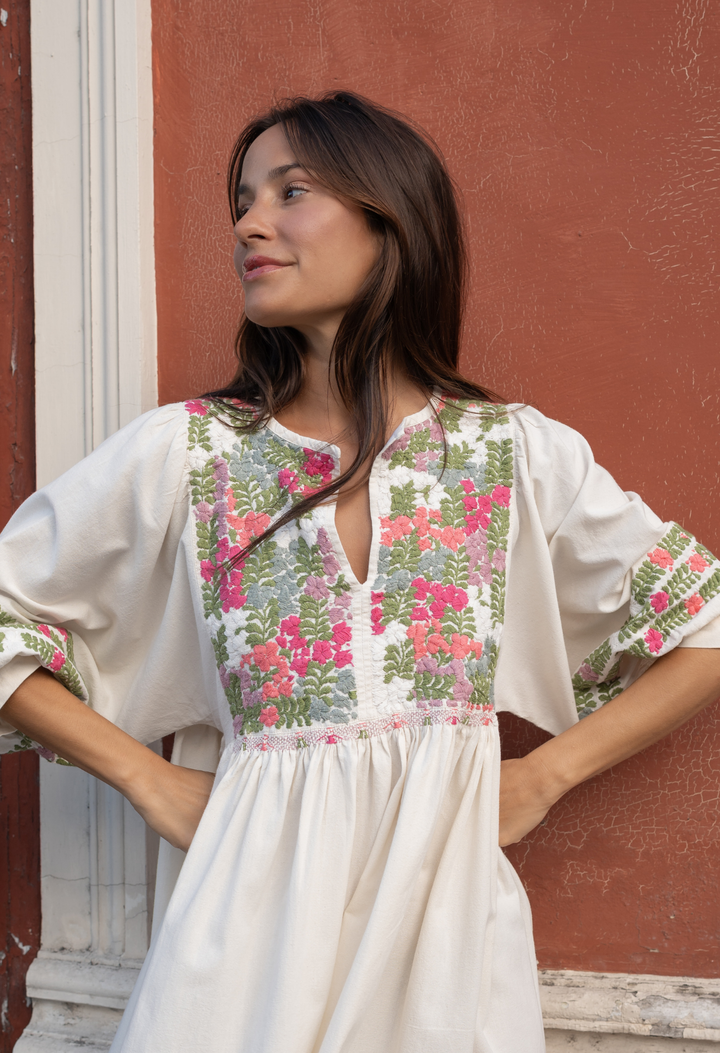 Violeta Short Dress Dress Violeta Cream Primavera Short Dress Violeta Cream Primavera Short Dress