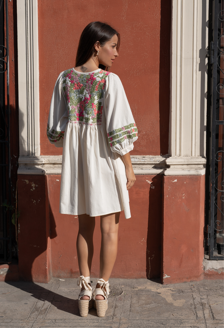 Violeta Short Dress Dress Violeta Cream Primavera Short Dress Violeta Cream Primavera Short Dress