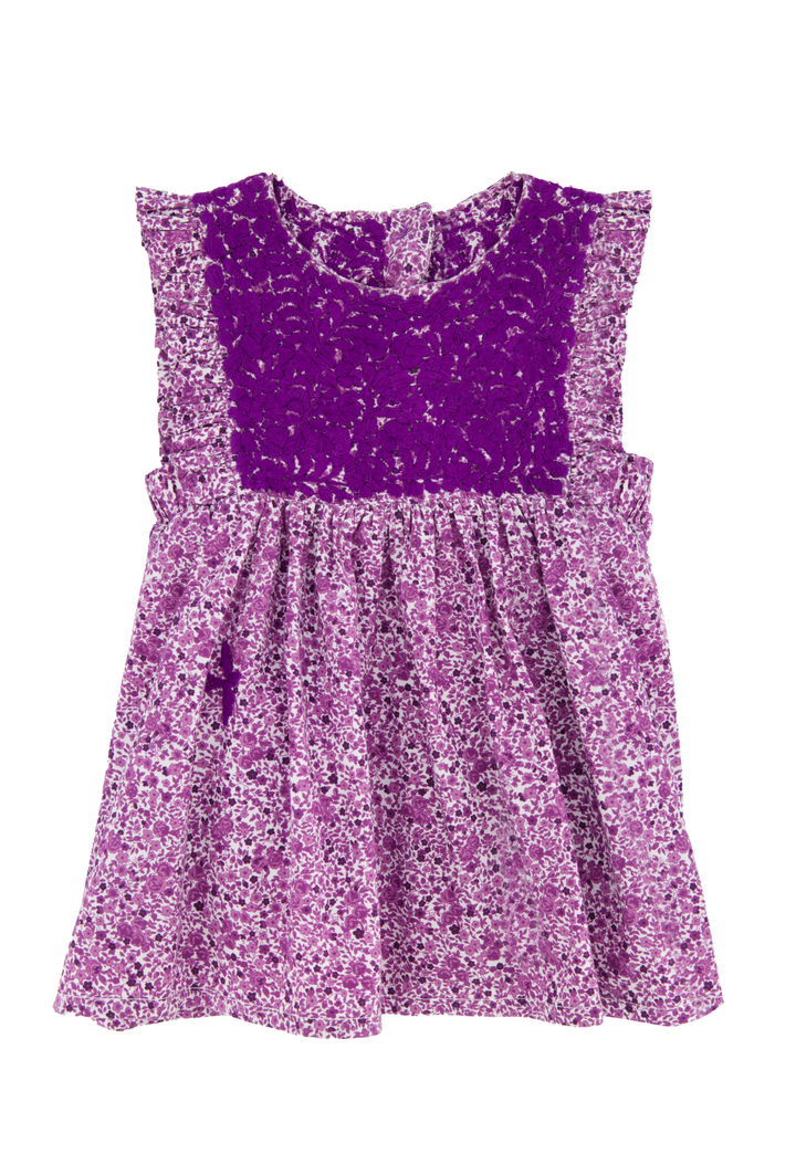 Ines Floral Morado Girl's Dress